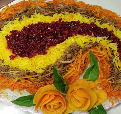 الأرز بالجزر، لذيذ وملون من شيراز!